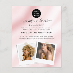 Elegant Custom Photo Logo Promotional Watercolor Flyer