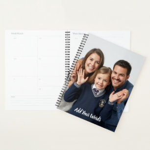 Elegant Custom Photo & Text Personalised Planner