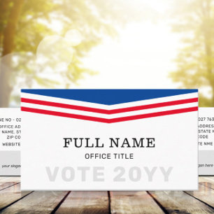 Elegant Custom Political Campaign Election Business Card