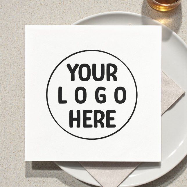 Elegant Custom Professional Your Logo Here Napkin (Creator Uploaded)