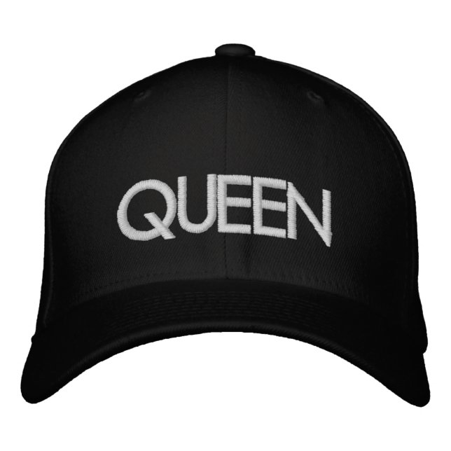 Elegant Custom QUEEN Embroidered Baseball Cap (Front)