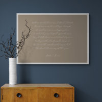 Elegant Custom Quote Poem Calligraphy Wall Art