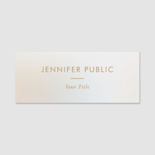 Elegant Custom Rectangle Staff Employee Classic Name Tag