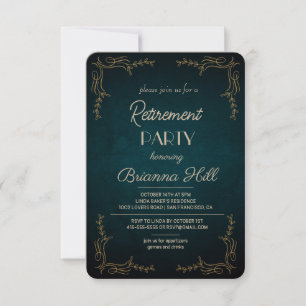 Elegant Custom Retirement Party Invitation