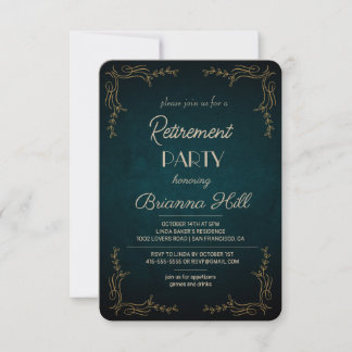 Elegant Custom Retirement Party Invitation