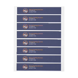 Elegant Custom Roofing Contractor Wrap Around Label