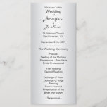 Elegant Custom Silver Black Wedding Programs Programme<br><div class="desc">Greet your guests at your wedding ceremony with these elegant personalised programs.  Silver ombre and black letters DIY templates for you to edit as you wish.  Part of the collection 'BLACK & SILVER'</div>