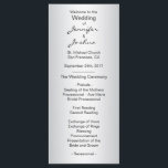 Elegant Custom Silver Black Wedding Programs Programme<br><div class="desc">Greet your guests at your wedding ceremony with these elegant personalised programs.  Silver ombre and black letters DIY templates for you to edit as you wish.  Part of the collection 'BLACK & SILVER'</div>