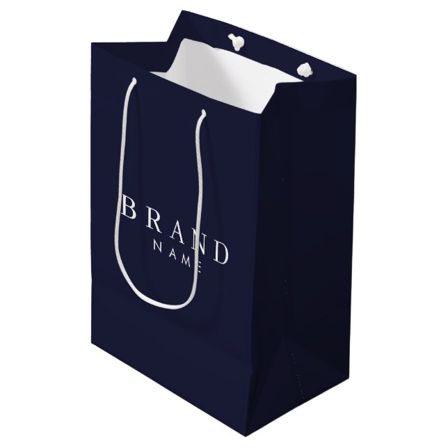Elegant Custom Small Paper Shopping Bag (Front Angled)