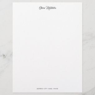 Elegant Custom Stationery Custom Letterhead