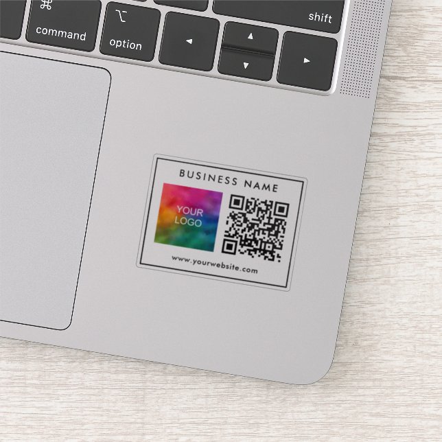 Elegant Custom Template QR Code Text Business Logo (Detail)