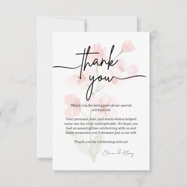 Elegant Custom Thank You Card (Front)