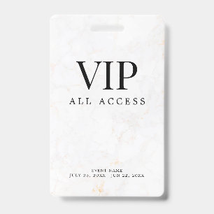 Elegant Custom VIP All Access Pass Event Badge ID Badge