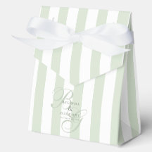 Elegant Custom Wedding Cocktail Text Green Stripes