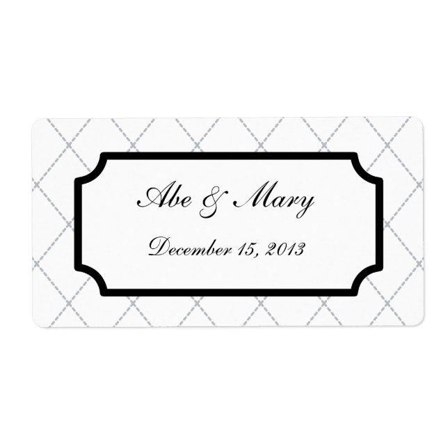 Elegant Custom Wedding Favour Gift Tag Labels (Front)