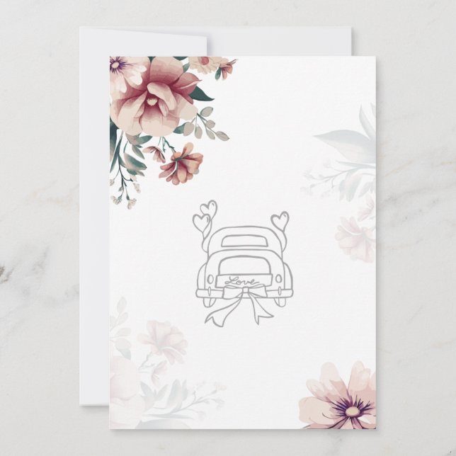 Elegant Custom Wedding Invitation  (Back)