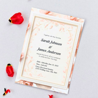 Elegant Custom Wedding Invitation Card