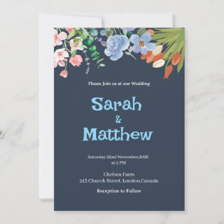 Elegant Custom Wedding Invitation Card