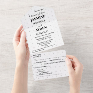 Elegant Custom Wedding Invitations 