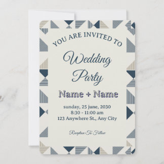Elegant Custom Wedding Party Invitation
