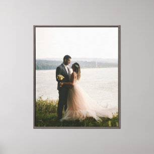 Elegant Custom Wedding Photo Canvas Print