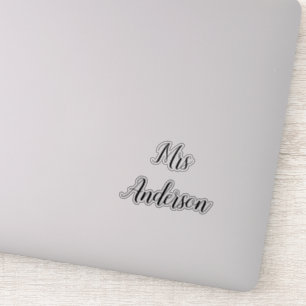 Elegant Custom Wedding Sticker Decal