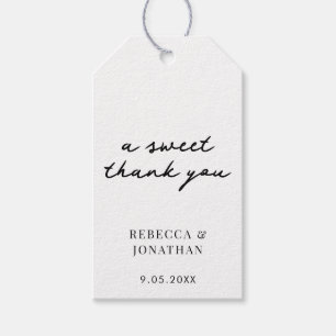 Elegant Custom Wedding Thank You Gift Tags