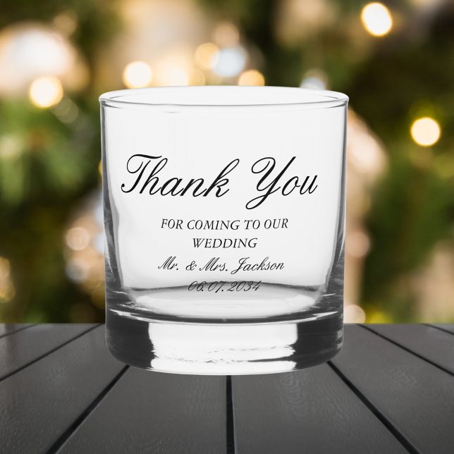 Elegant Custom Wedding Thank You Whiskey Glass (Elegant Custom Wedding Thank You Whiskey Glass
)