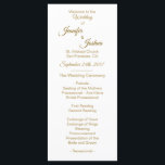 Elegant Custom White Gold Wedding Programs Programme<br><div class="desc">Greet your guests at your wedding ceremony with these elegant personalised programs.  White background (customise to any colour) and black letters DIY templates for you to edit as you wish.  Contact designer for other variations.</div>
