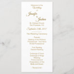 Elegant Custom White Gold Wedding Programs Programme<br><div class="desc">Greet your guests at your wedding ceremony with these elegant personalised programs.  White background (customise to any colour) and black letters DIY templates for you to edit as you wish.  Contact designer for other variations.</div>