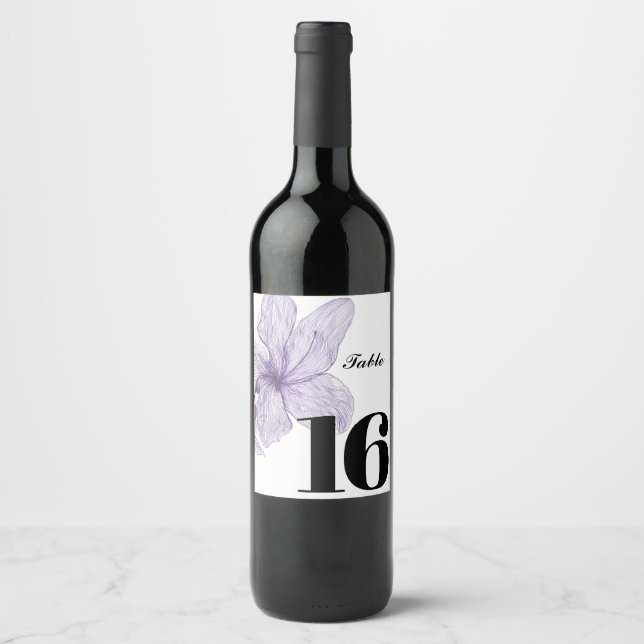 Elegant custom wine label, party table label (Front)