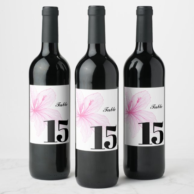 Elegant Custom Wine Label Party table label (Bottles)