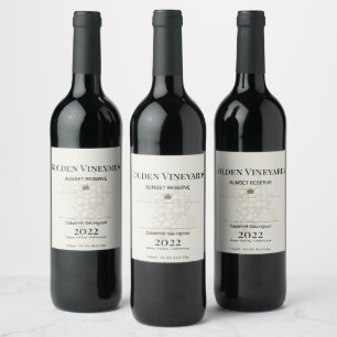 Elegant Custom Wine Label – Personalised Vintage 