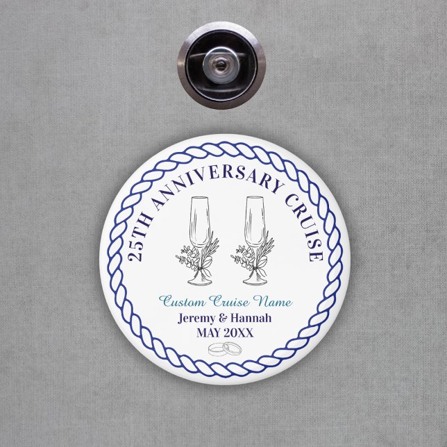 Elegant Custom Year Anniversary Cruise Cabin Door Magnet (Elegant Custom Year Anniversary Cruise Cabin Door Magnet
)