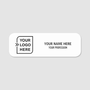Elegant Custom Your Logo Here Employee Name Tag