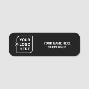 Elegant Custom Your Logo Here Employee Name Tag