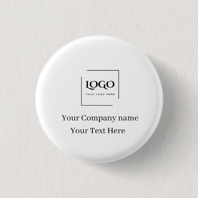 Elegant custom your logo template 3 cm round badge (Front)