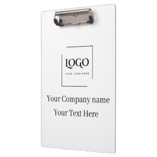 Elegant custom your logo template clipboard