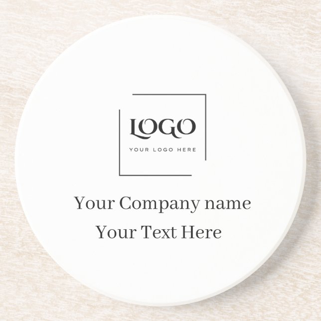 Elegant custom your logo template coaster (Front)