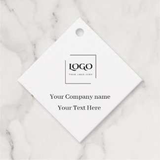 Elegant custom your logo template favour tags