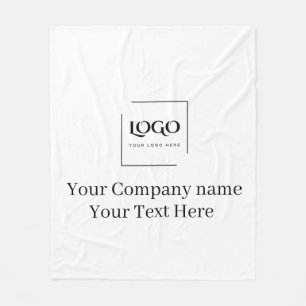 Elegant custom your logo template fleece blanket