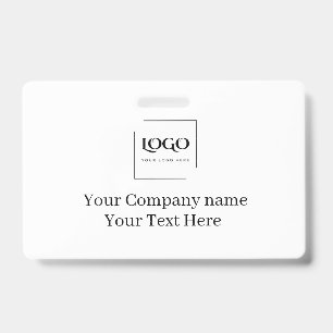 Elegant custom your logo template ID badge