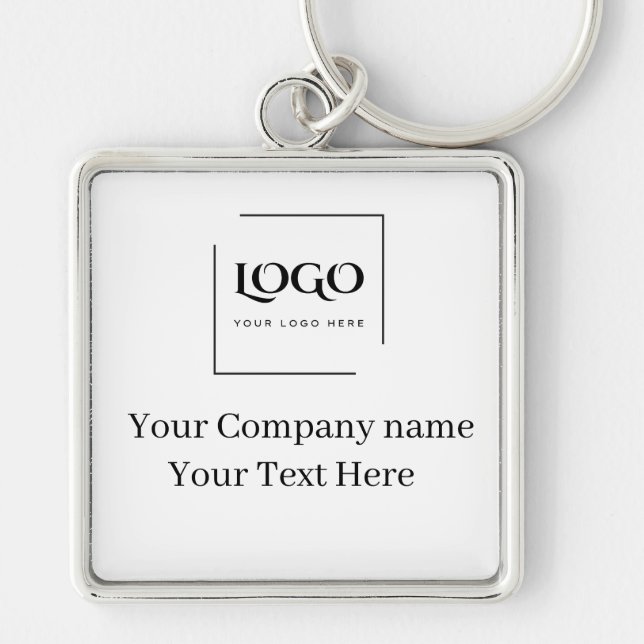 Elegant custom your logo template key ring (Front)