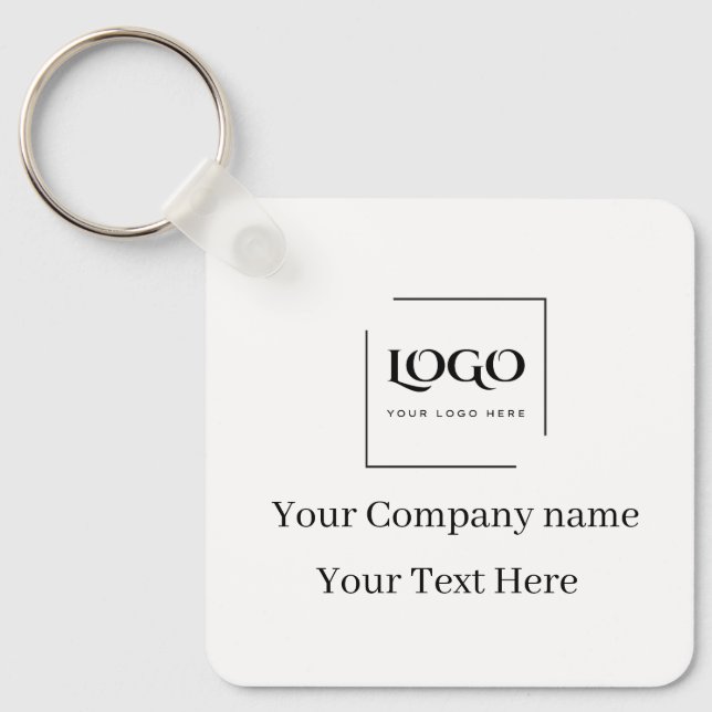 Elegant custom your logo template key ring (Front)