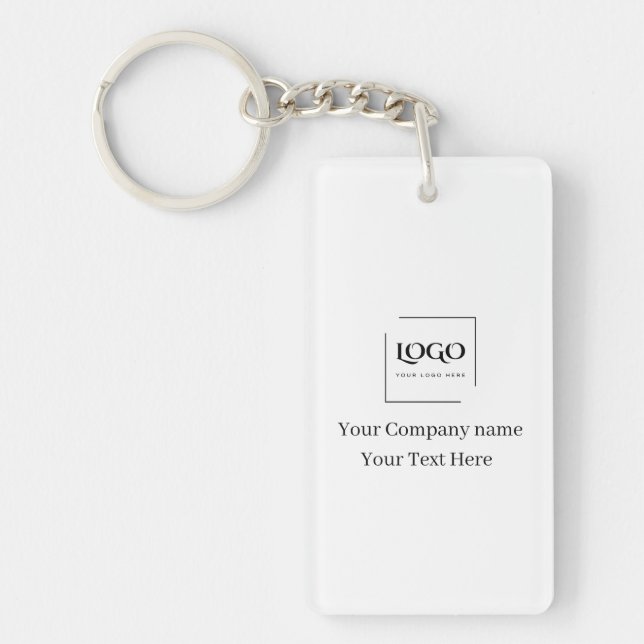 Elegant custom your logo template key ring (Front)