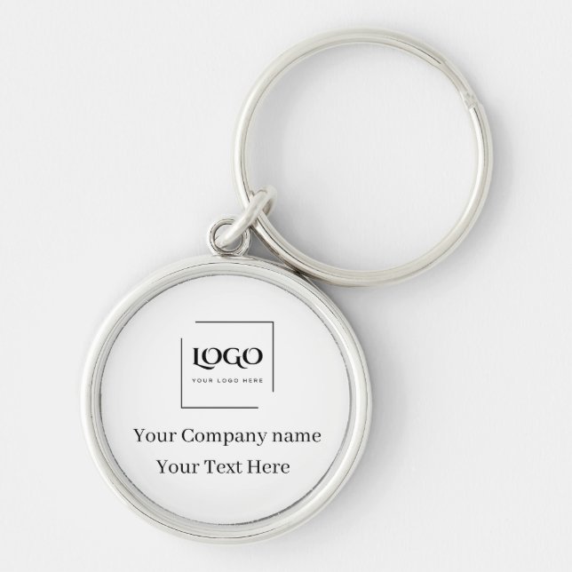 Elegant custom your logo template key ring (Front)