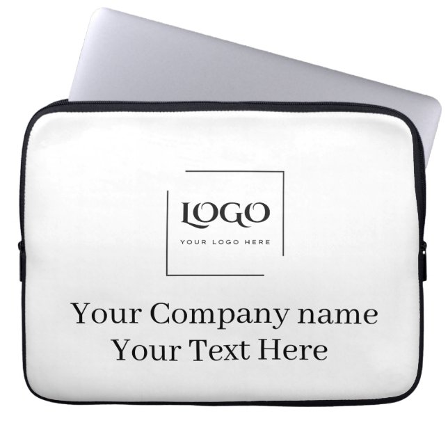 Elegant custom your logo template laptop sleeve (Front)