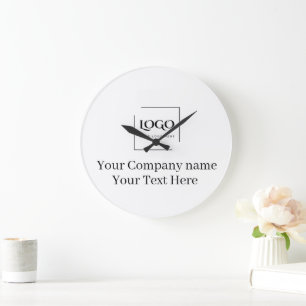 Elegant custom your logo template large clock
