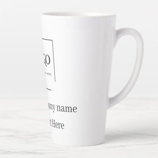 Elegant custom your logo template latte mug (Right)