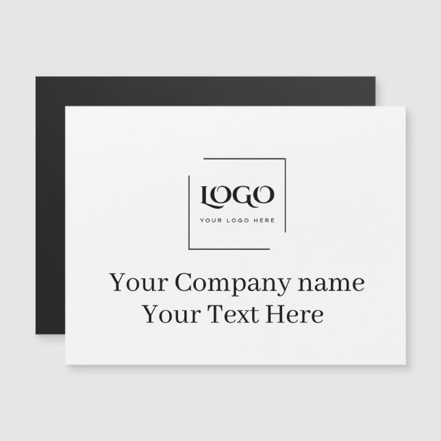 Elegant custom your logo template magnetic invitation (Front/Back)